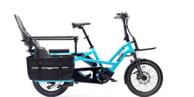 Tern GSD with a Yepp, Clubhouse mini, panniers & hauler rack.